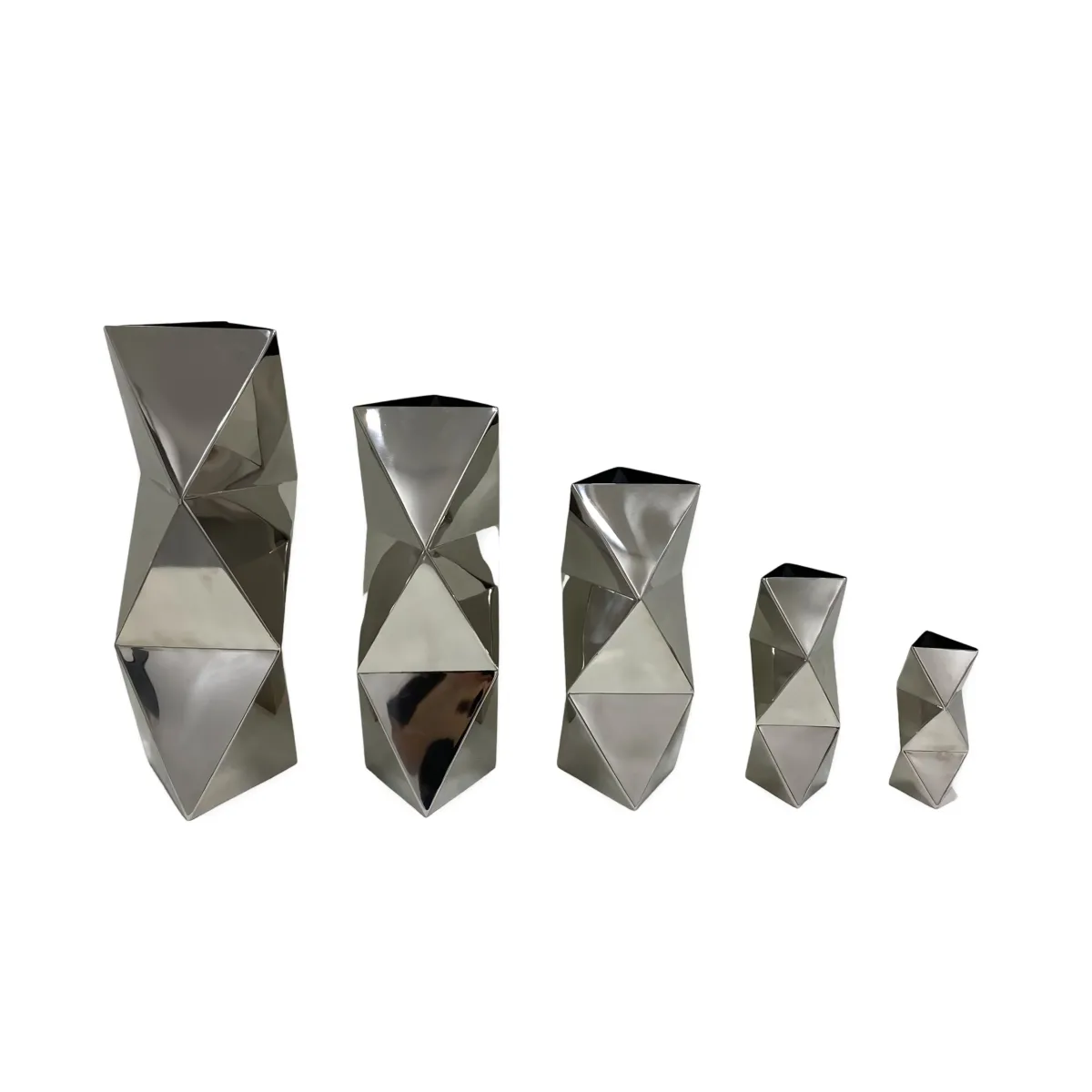 Stainless Steel Diamond Shape Vase