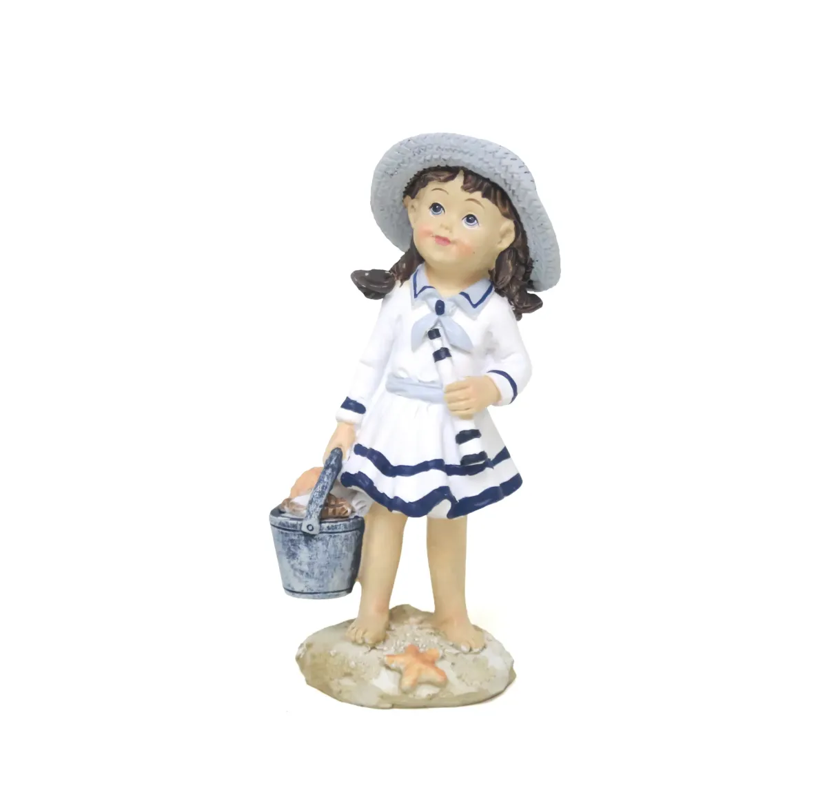 Marine Girl Resin Décor – Nautical Accent Figurine