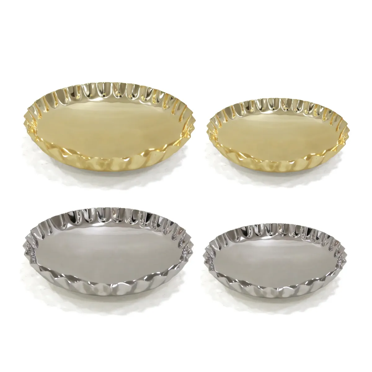 Wavy Rim Stainless Bowl