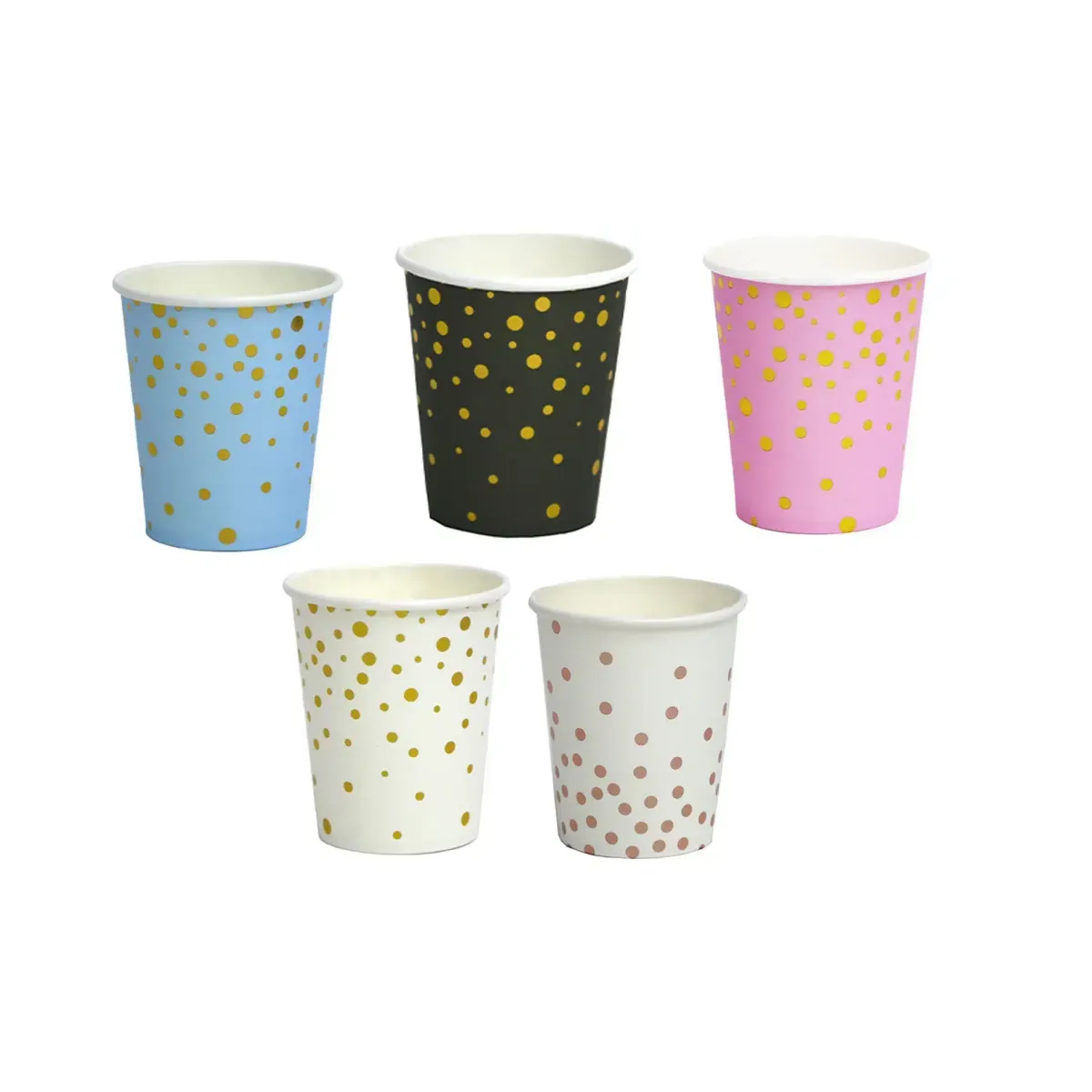 Colored Dotted Carton Cup – Sip with Playful Charm!