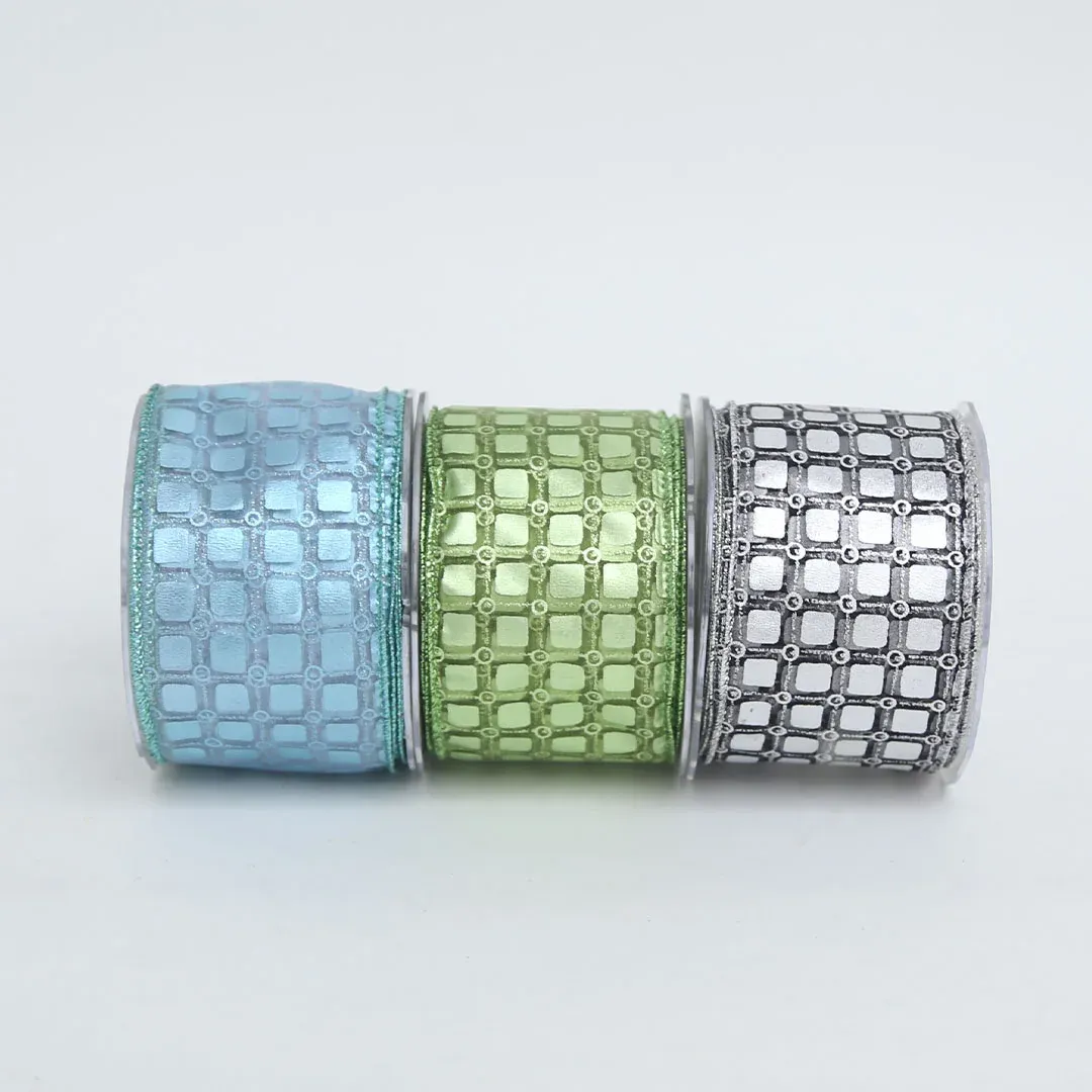 Square Pattern Organza Ribbon