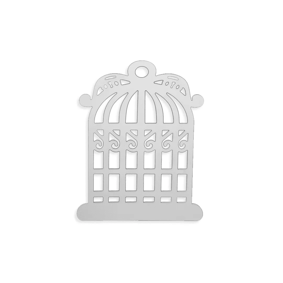 Elegant Gypsum Bird Cage – Decorative Home Accent