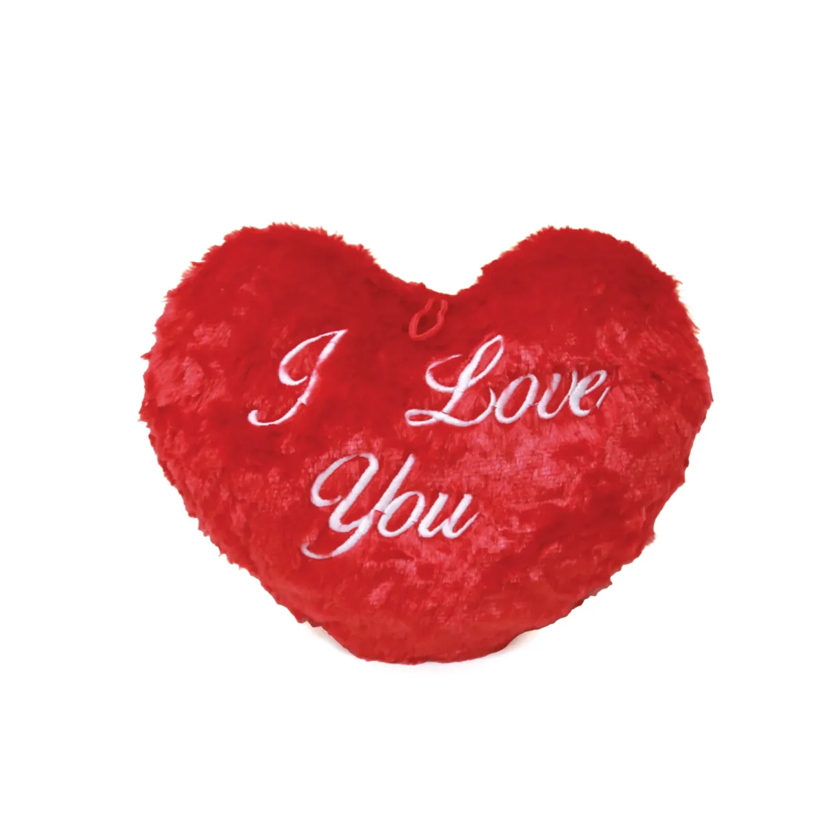 Red Furry Heart Plush Toy Soft Romantic Gift