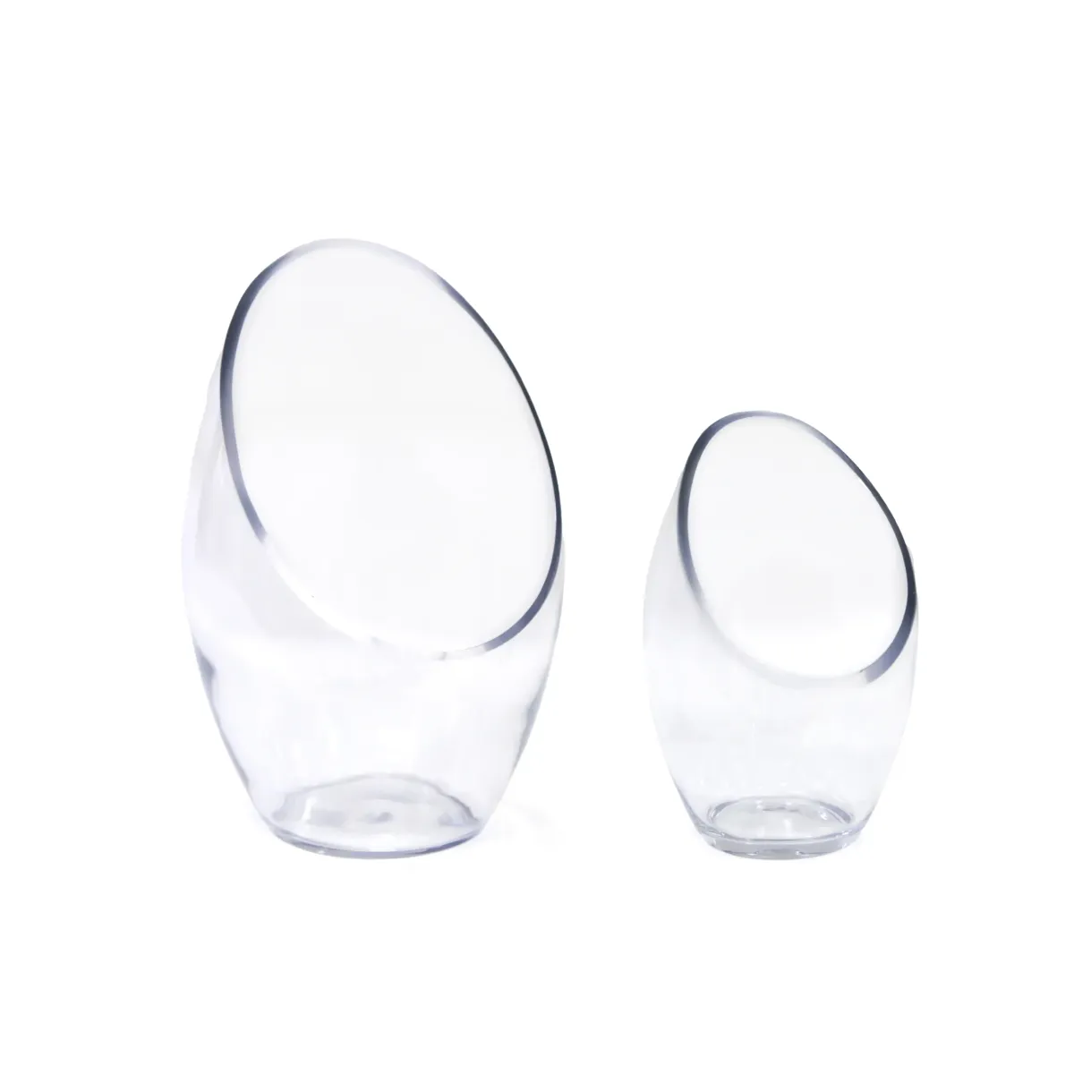 Slanted Tall Glass Vase – Decorative Centerpiece