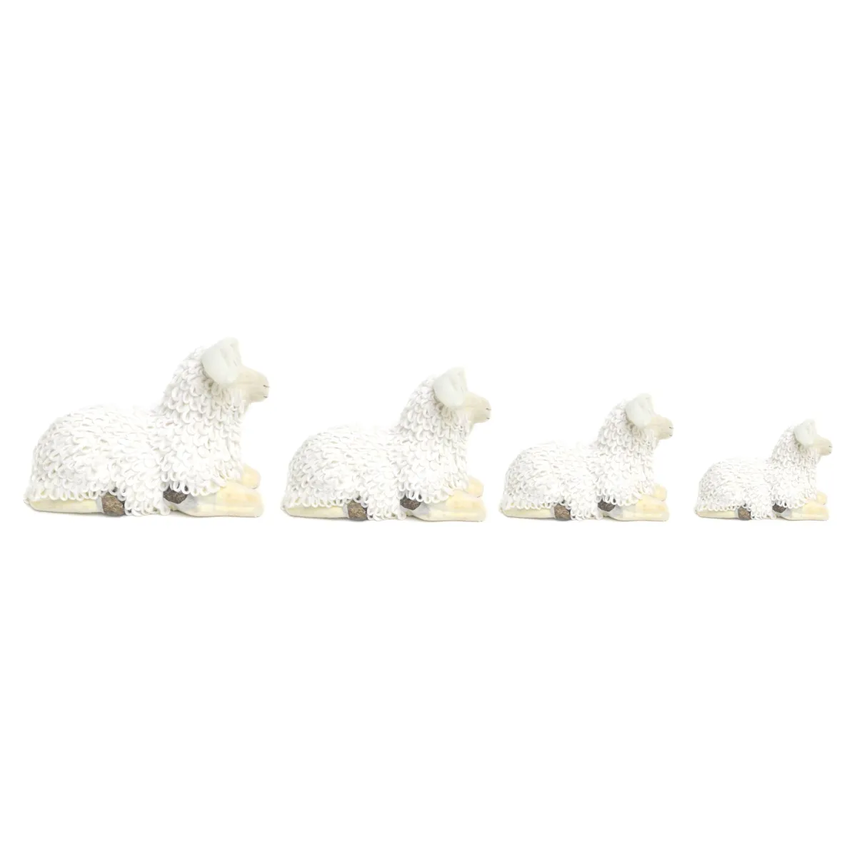 White Sitting Sheep Decoration – Adorable Farmhouse Animal Figurine for Home, Office, and Shelf Decor