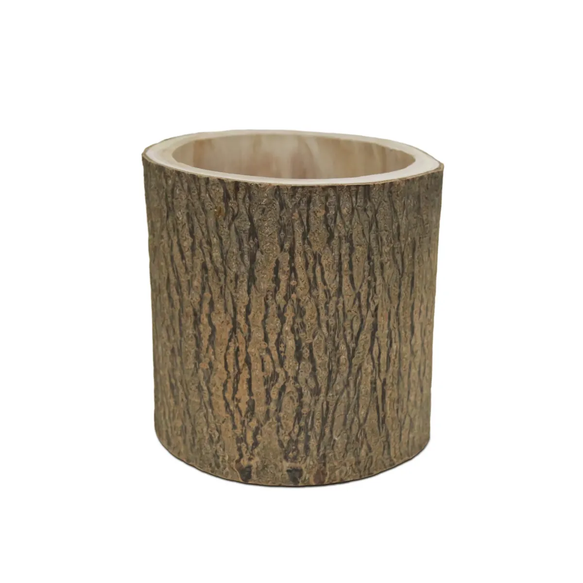 Natural Tree log Wood Flowerpot