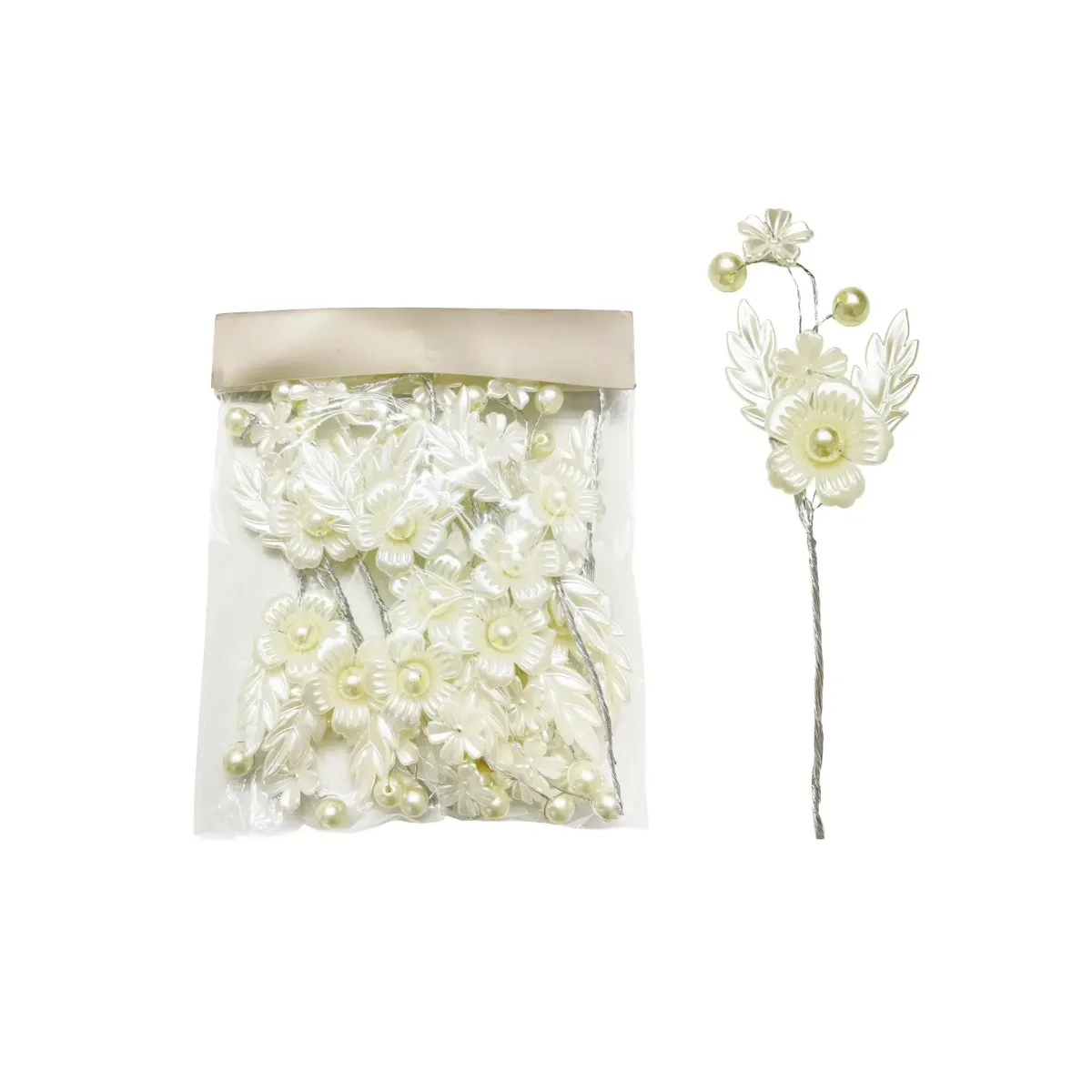 Ivory Pearl Flower Pick