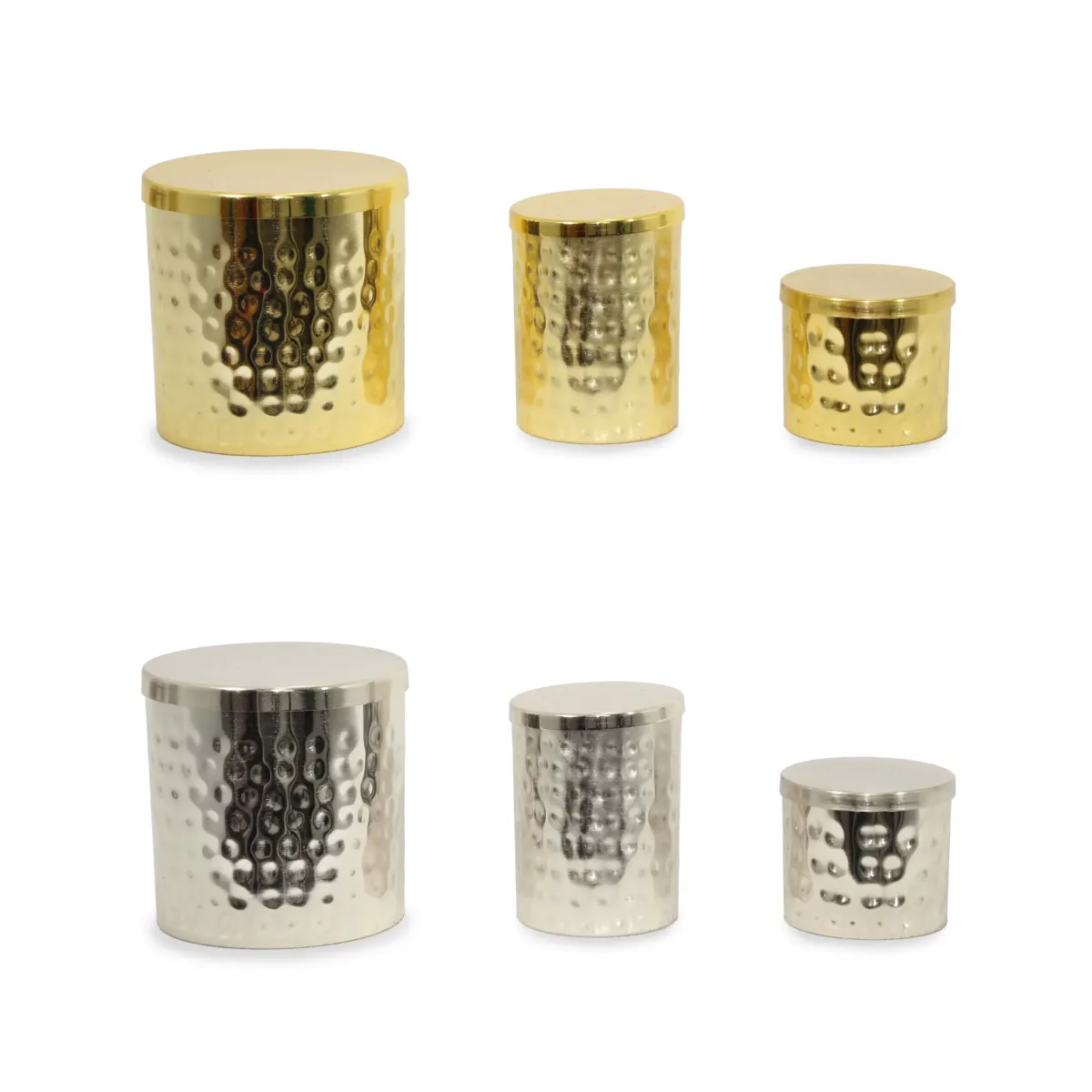 Hammered Cylinder Metal Souvenir
