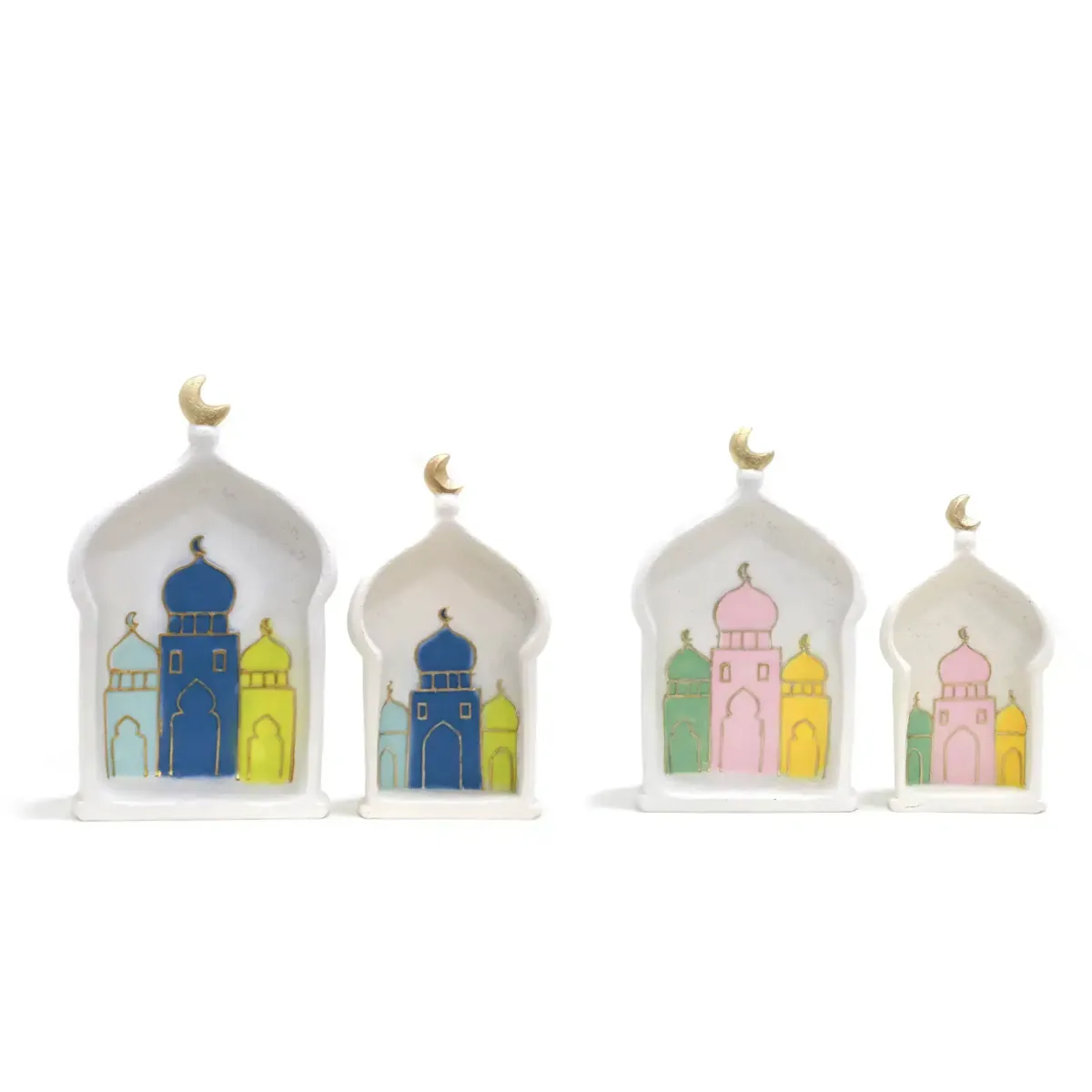 Enchanting Ramadan Mosque Dome Figure Resin Decoration – Elegant Decoratives for Spiritual Harmony