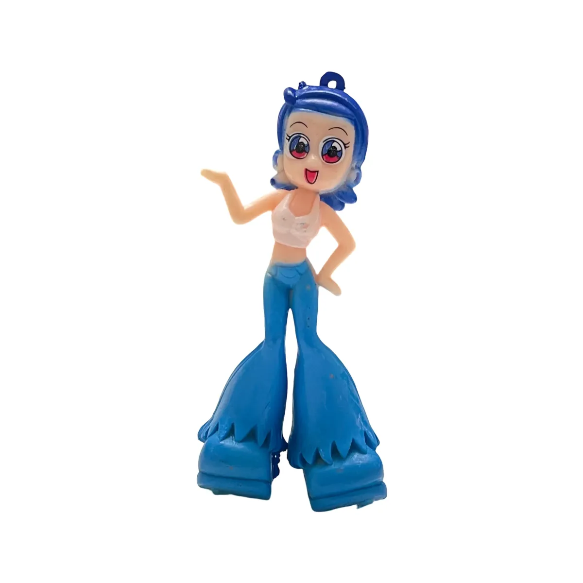 Standing Blue Hair Princess Bead Charm