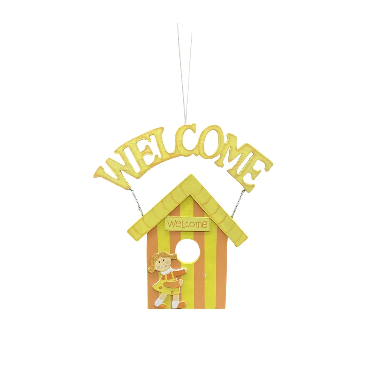 Wooden Birdhouse Welcome