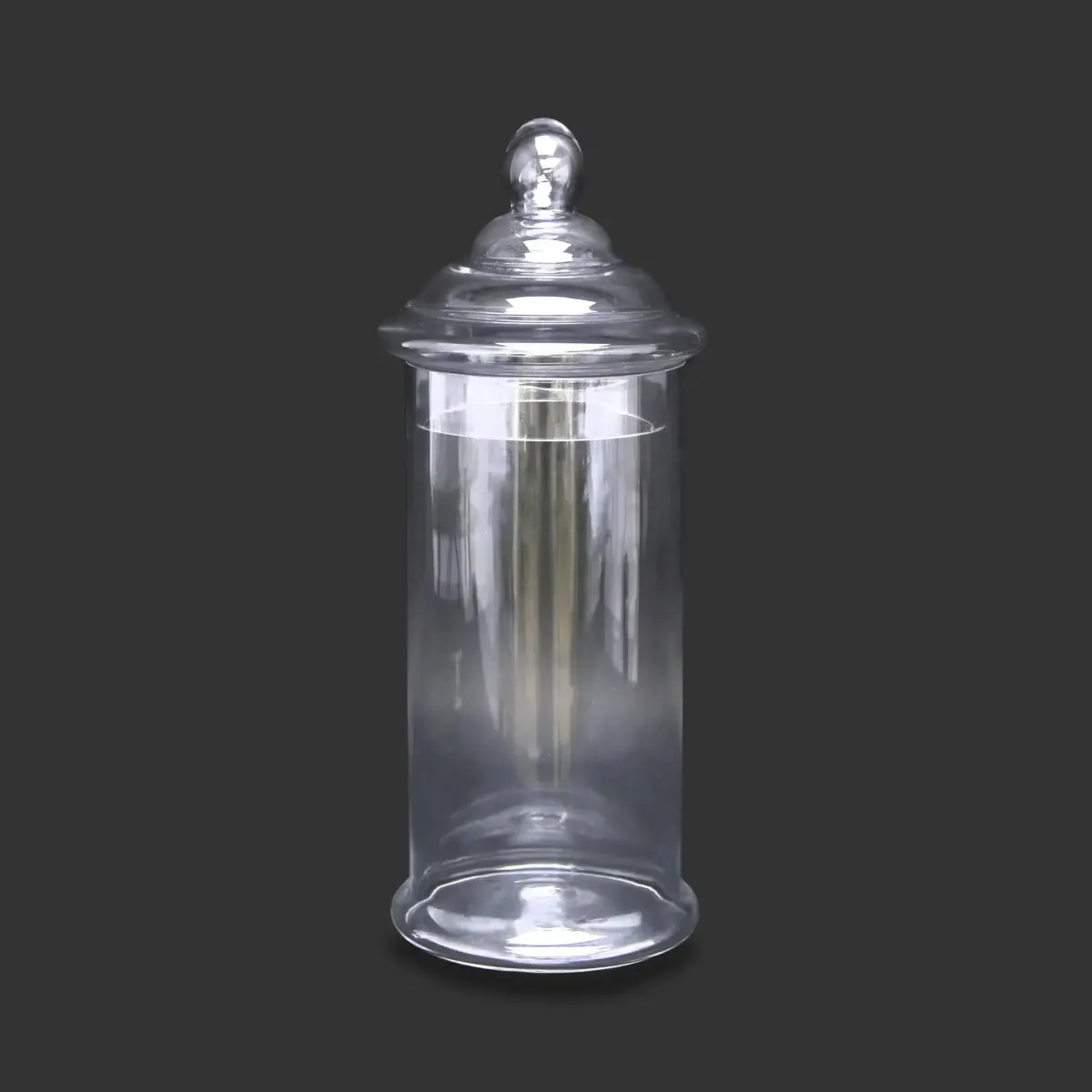 Transparent Long Covered Pot Glassware – Elevate Your Storage with Elegant Style!