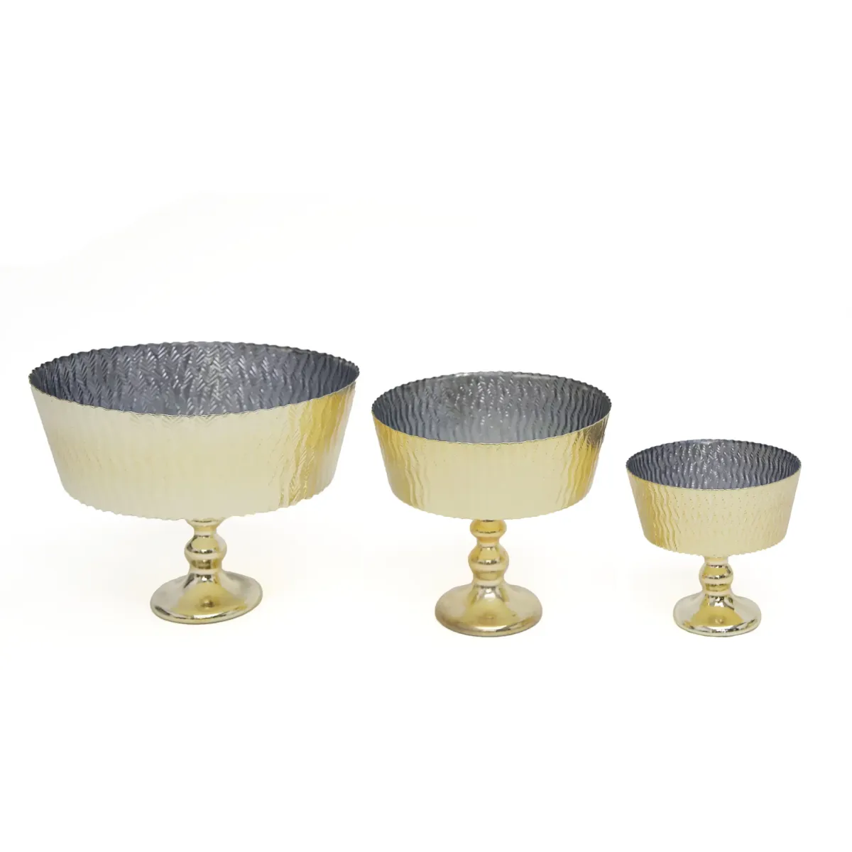Gold/Silver Mesmerize Footed Bowl