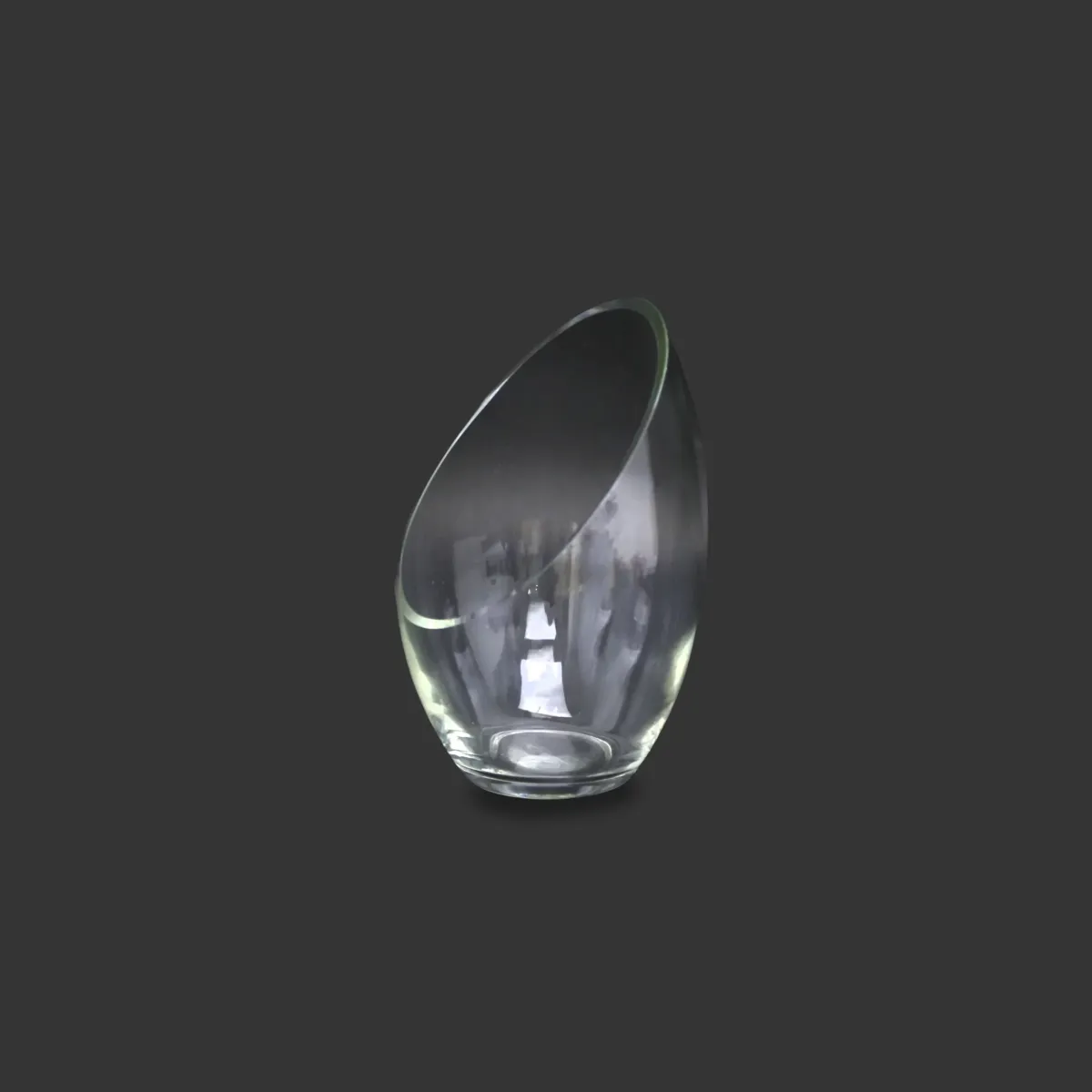 Transparent Declined Pot Glassware – Add Modern Elegance to Your Decor!