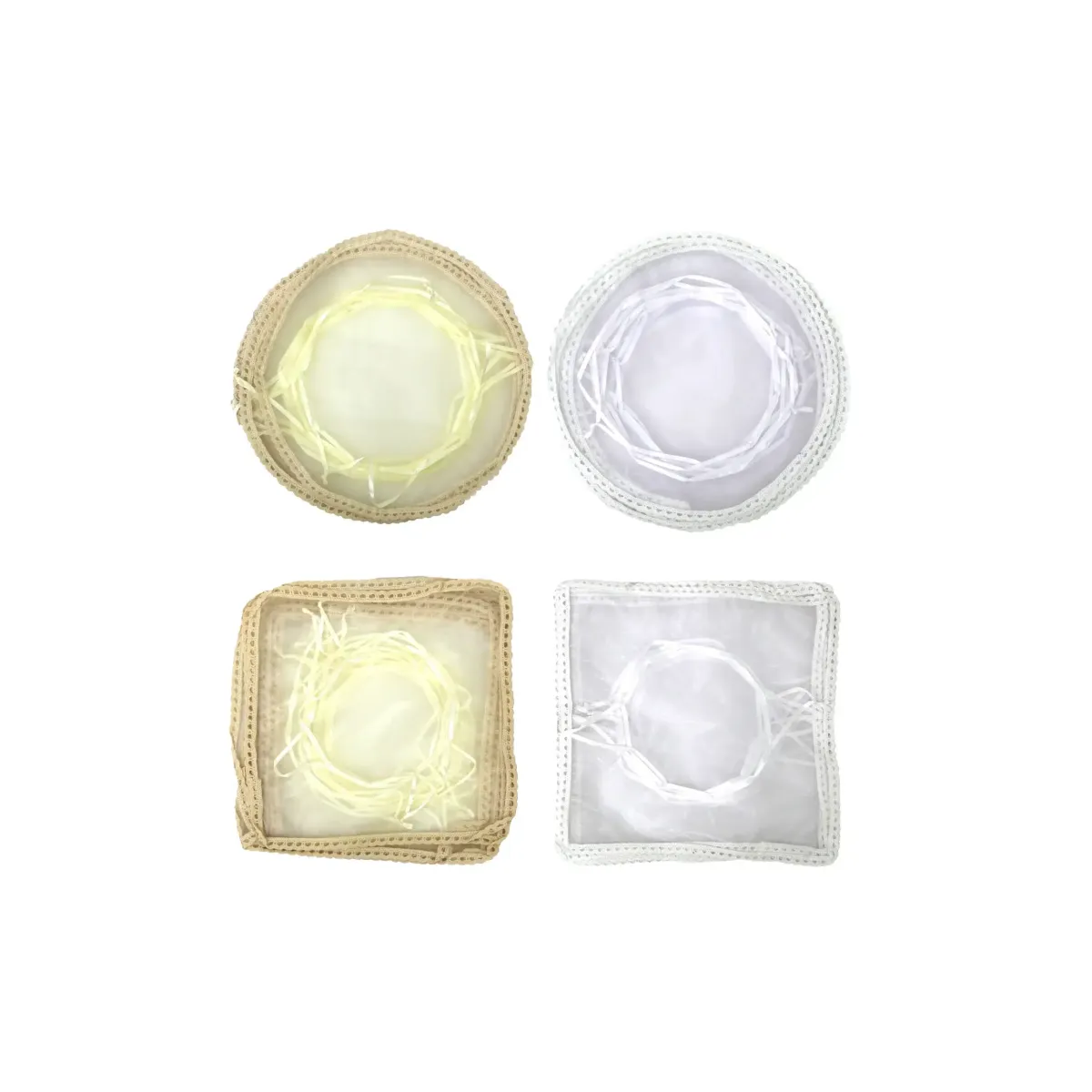 Rimmed Organza Thread Edge Tulle