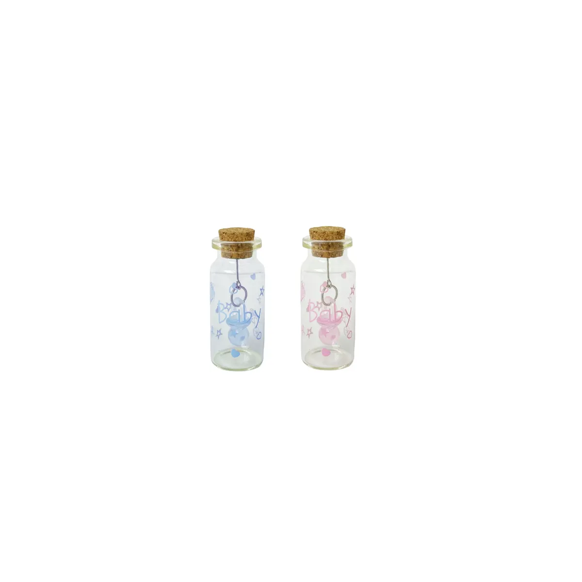 Mini Baby Bottle with Cork Cover – Gender Reveal Favour