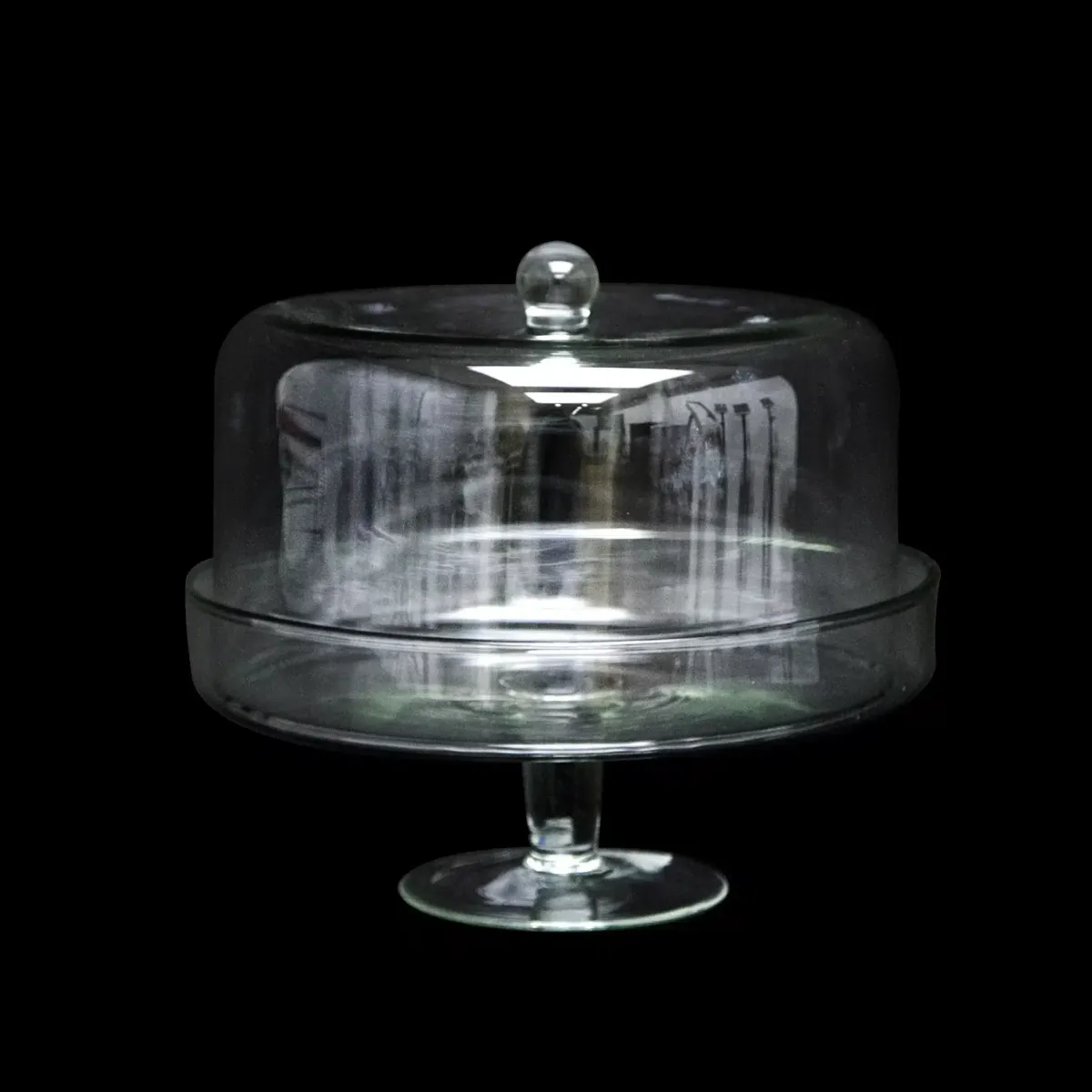 Transparent Covered Cake Stand Glassware