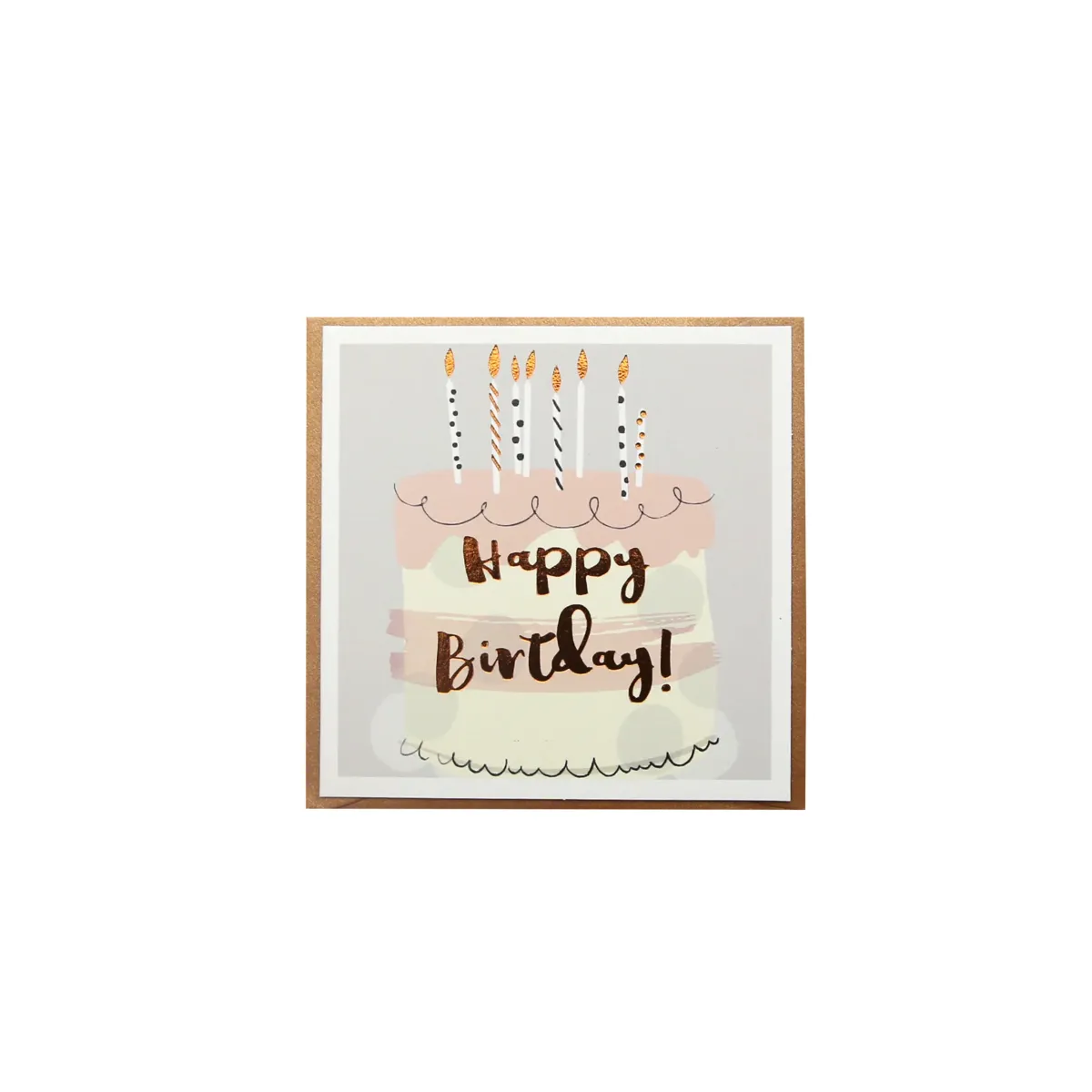 “Happy Birthday with Cake & Candle” Gift Card – Sweet Wishes, Bright Smiles!