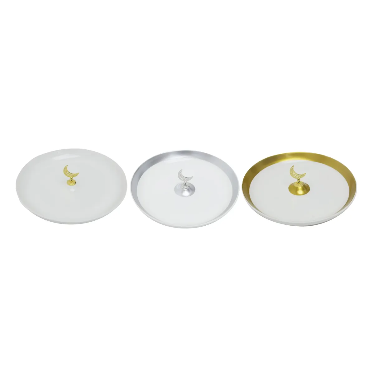 Ramadan Crescent: Sleek Plates with Moon Handle for Elegant Table Settings