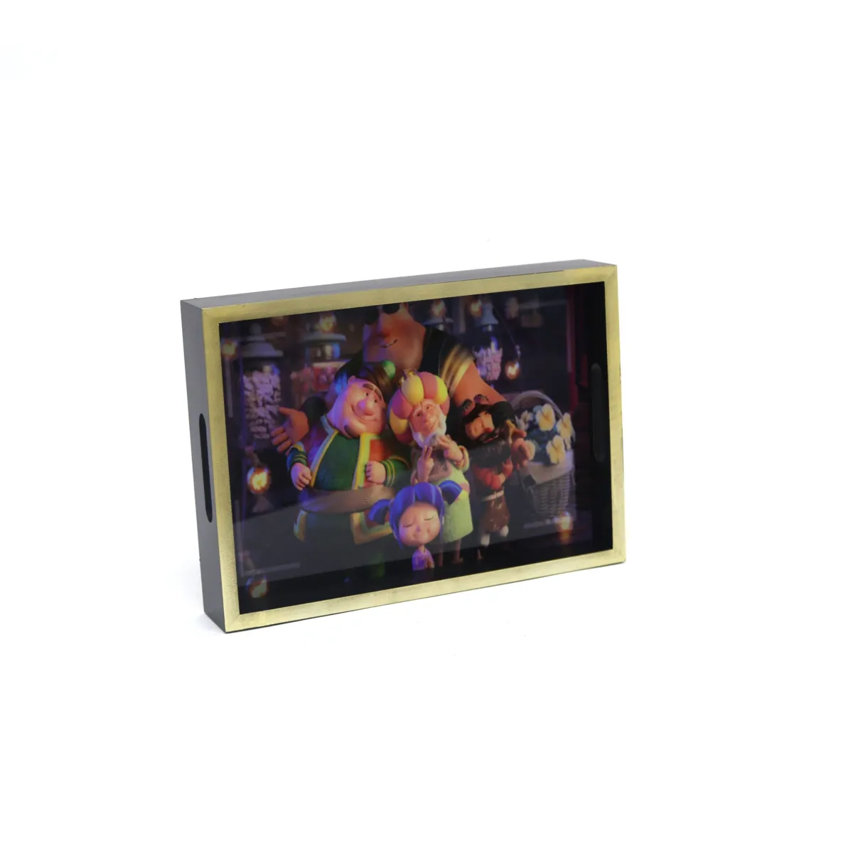 Fananees Family LED Wooden Tray – Elegant Ramadan Tray with LED Lighting for Family Gatherings