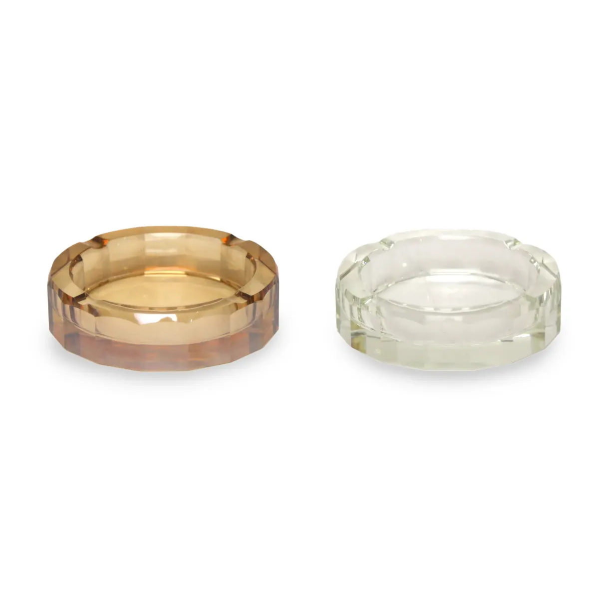 Round 3D Crystal Ashtray Luxury Glass Decor