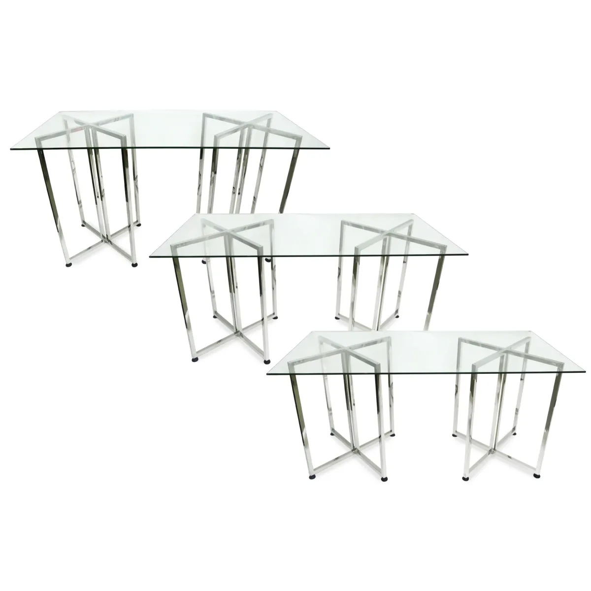 Display Stainless Steel Folding Glass Table