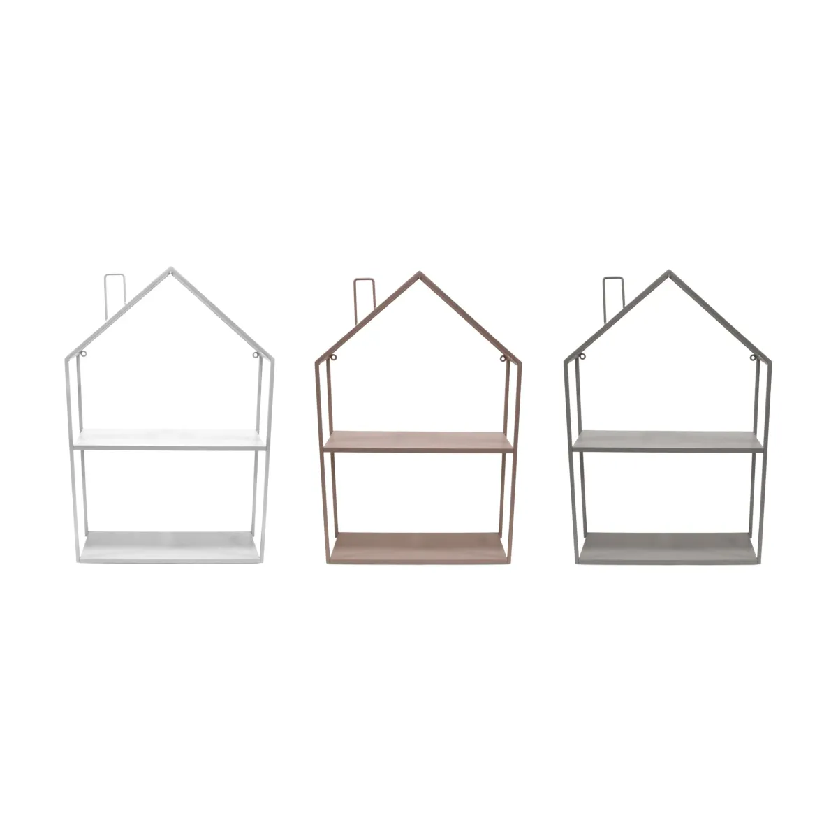 Two Tier House Shape Metal Shelf