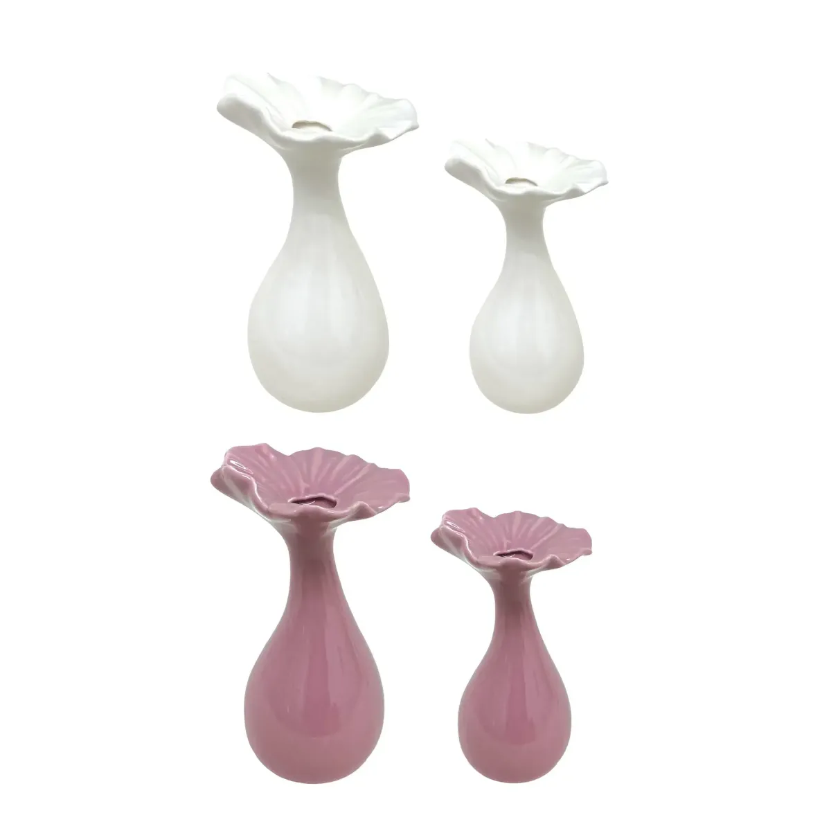 Flower Shape Porcelain Vase