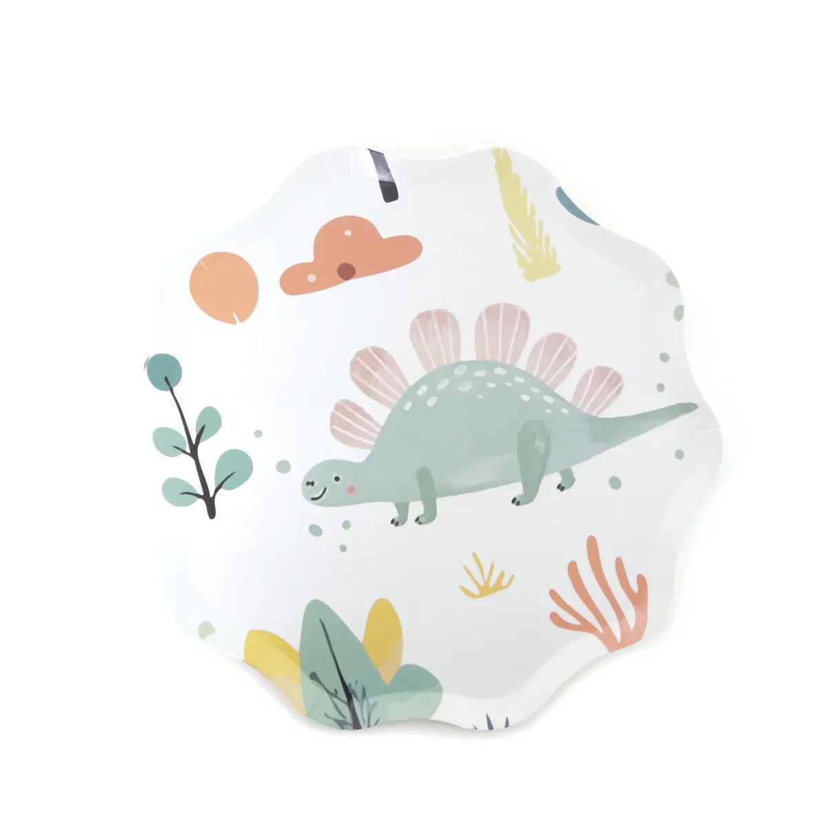 Dinosaur White Carton Plates – Kids Party Plates
