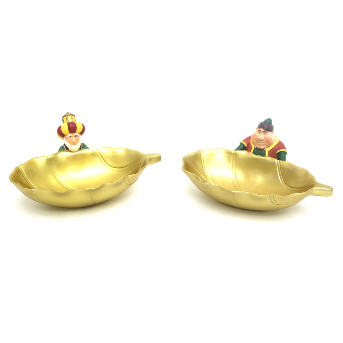 Fananees Gold Leaf Bowl – Decorative Freestanding Ramadan Collection Serving Dish, Festive Home Décor Accent