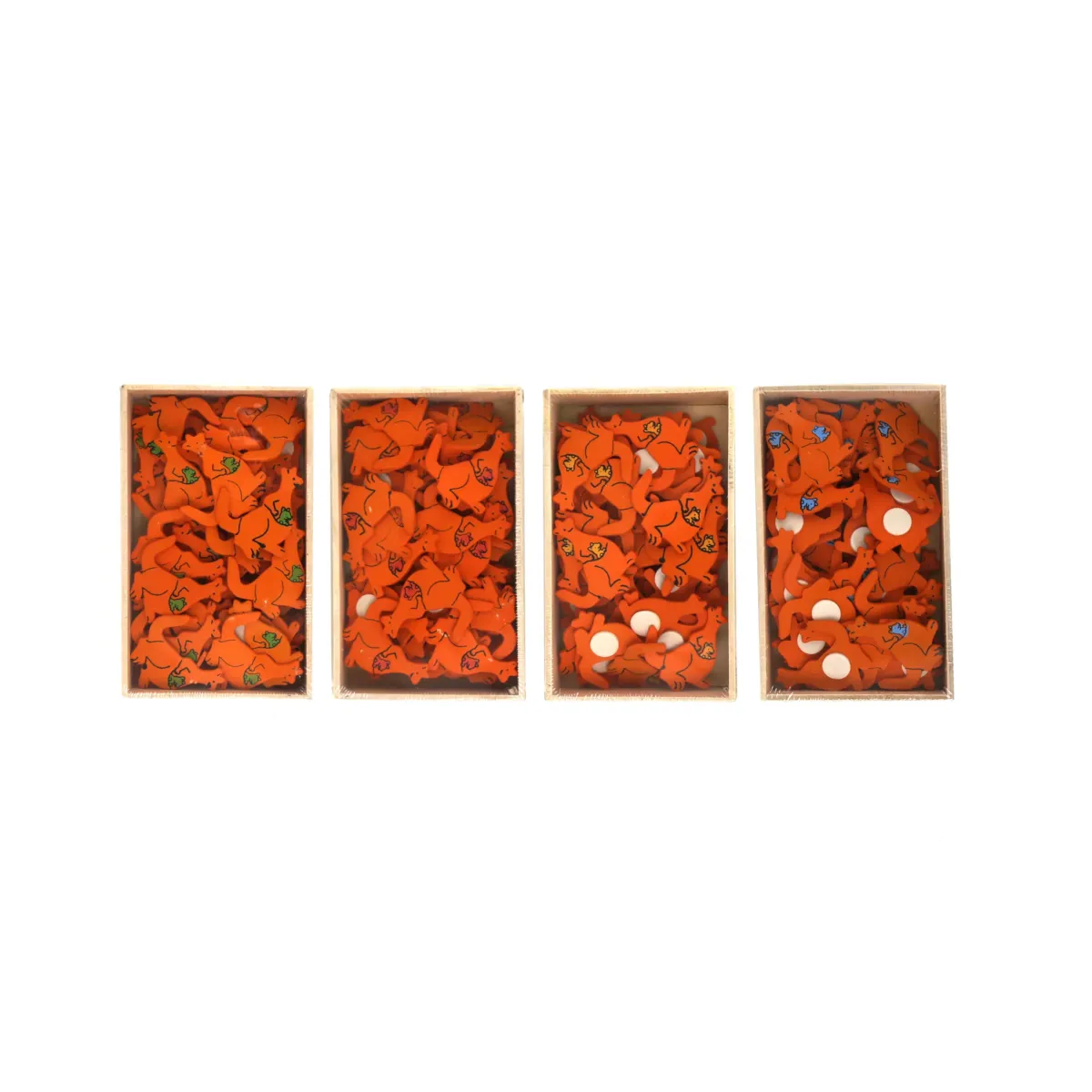 Orange Kangaroo Baby Belly Wooden Motif