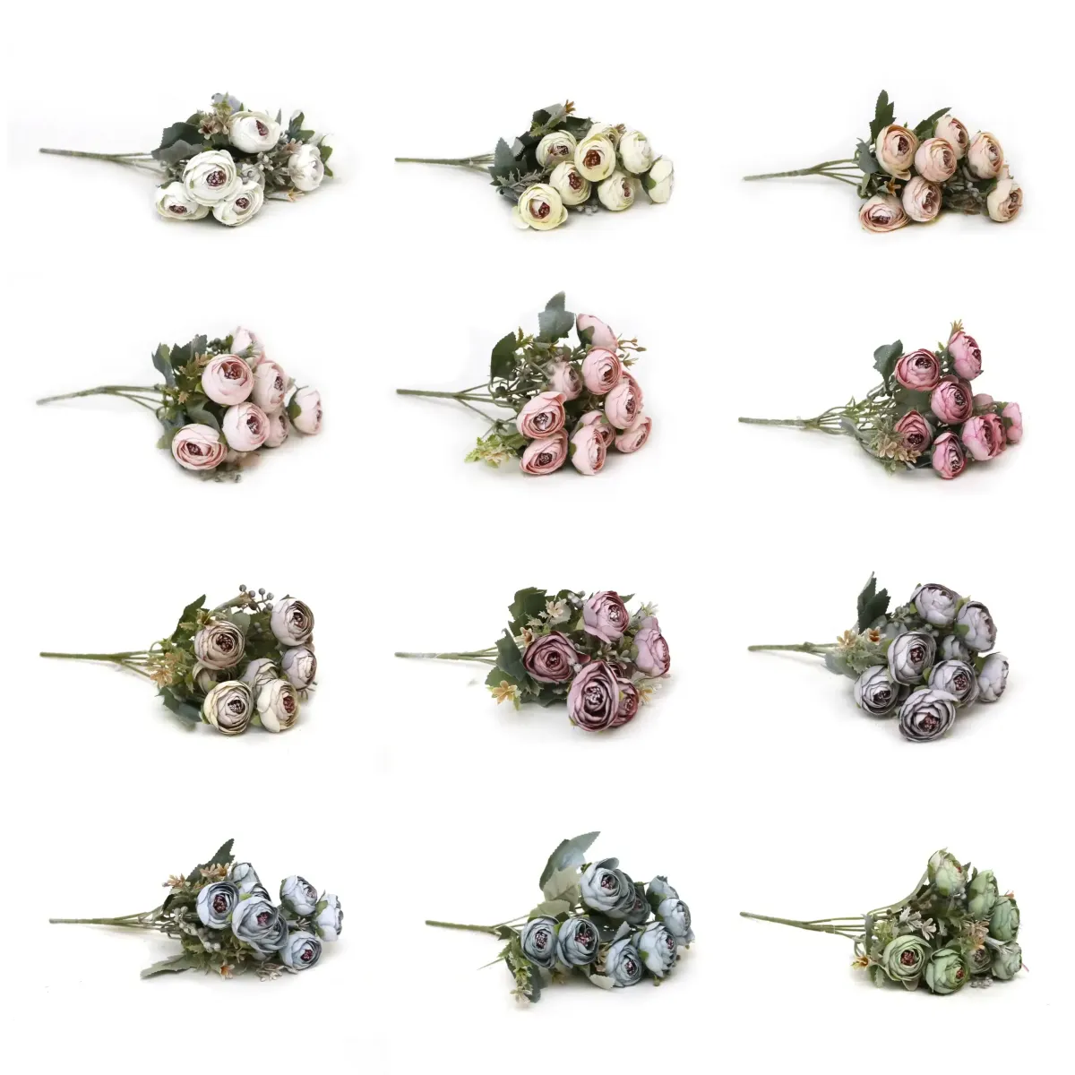 Artificial Vintage Roses Bunch
