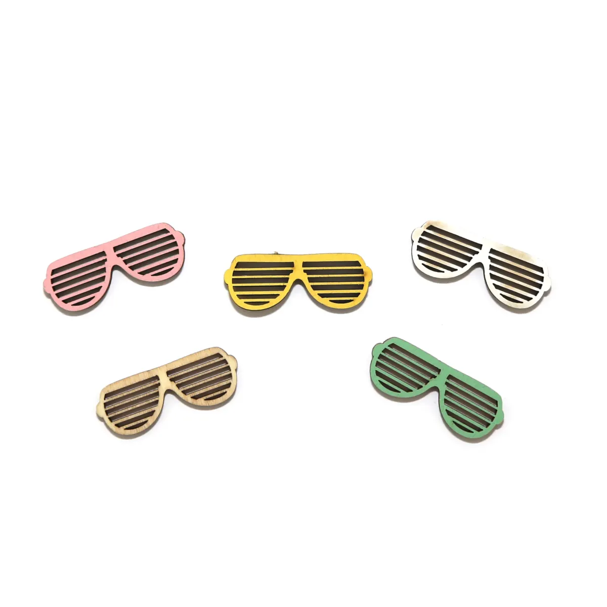 Colorful Eyeglasses Wooden Motif