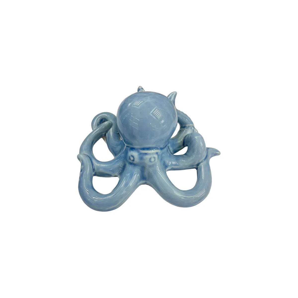 Blue Ceramic Octopus Figurine – Nautical Accent