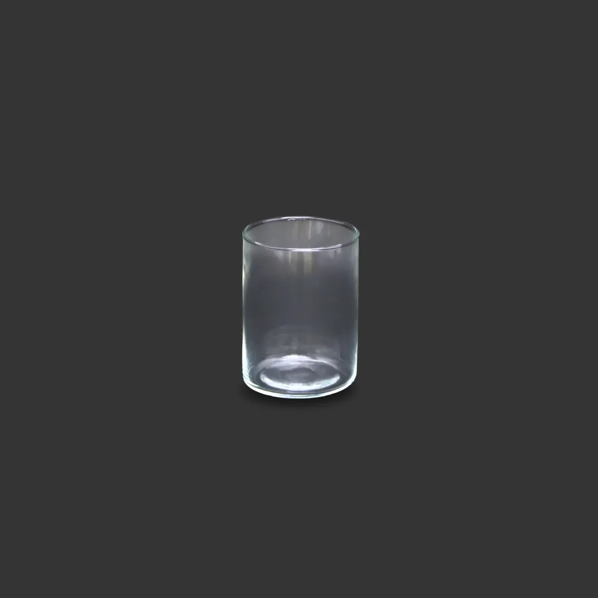 Metallic Hand Clear Round Glass Container – Elegant Decorative Holder