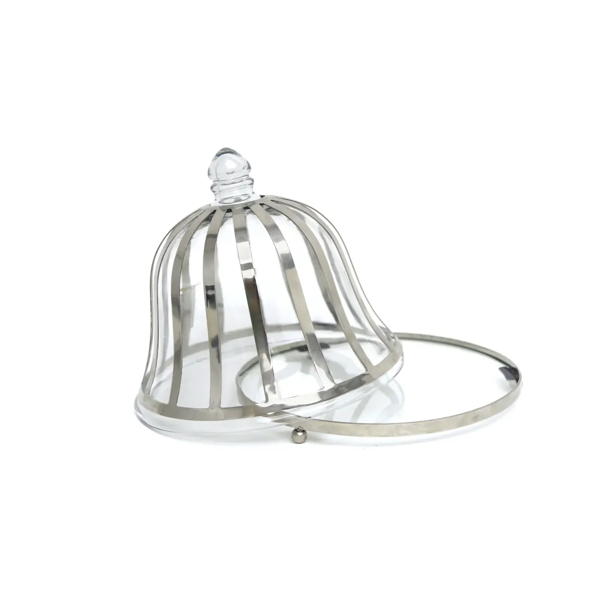 Silver Bell Shape Stainless Steel Cake Stand