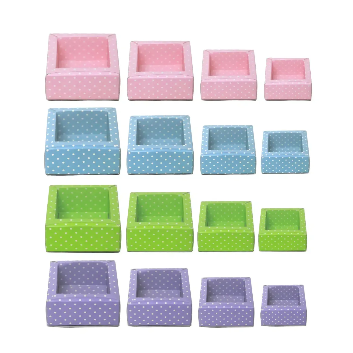 Dotted Square PVC Cover Carton Box