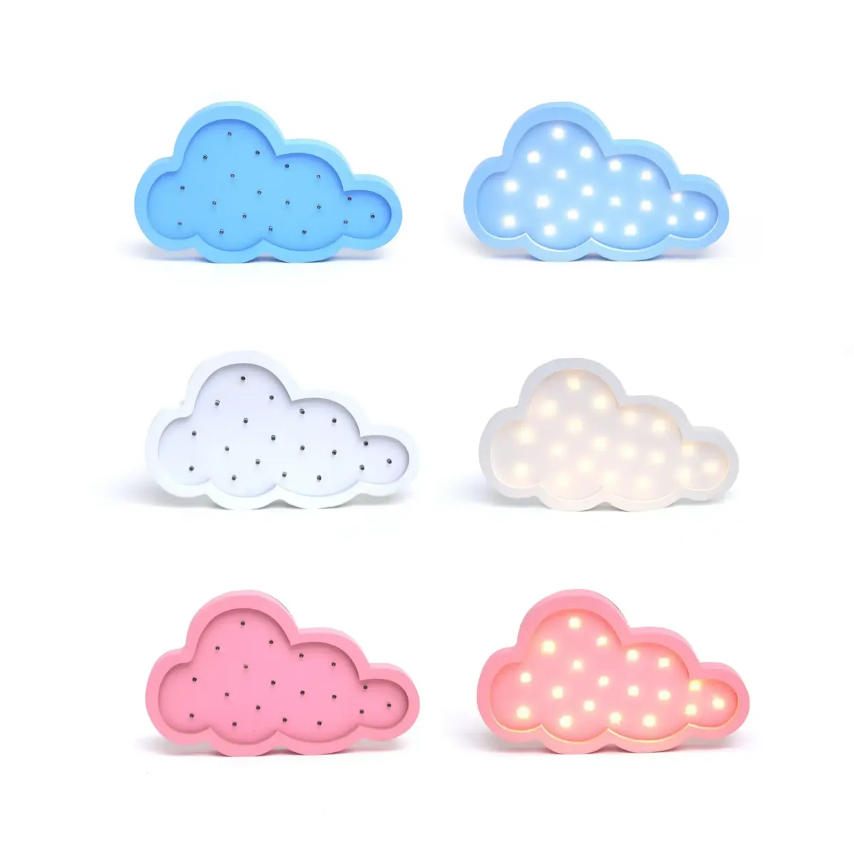 Wooden Cloud Led Light