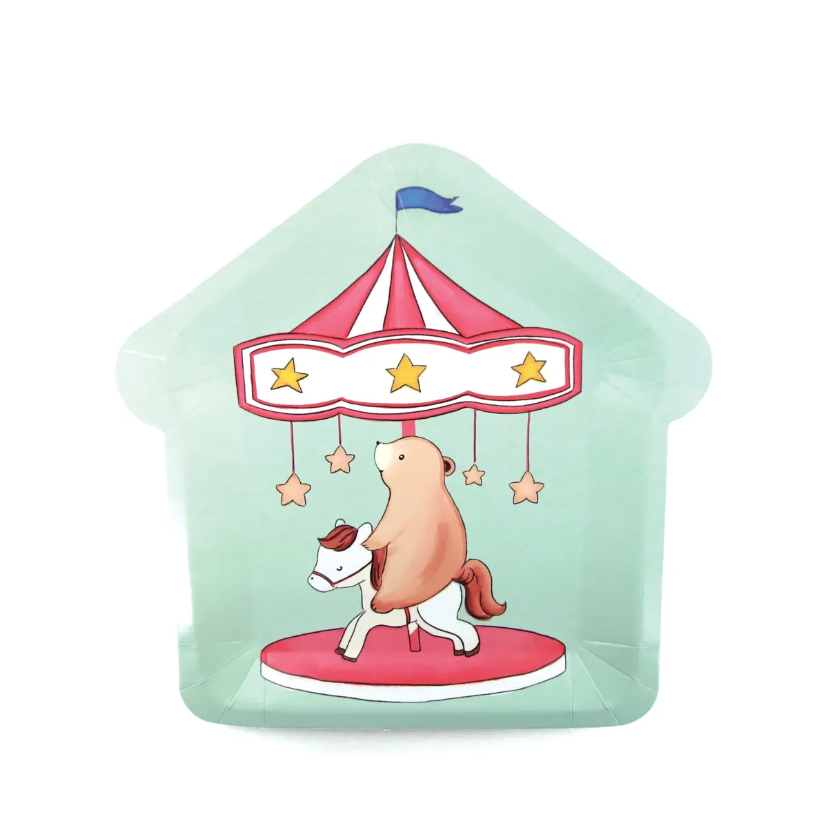 Aqua Circus Paper Plates Kids Party Tableware