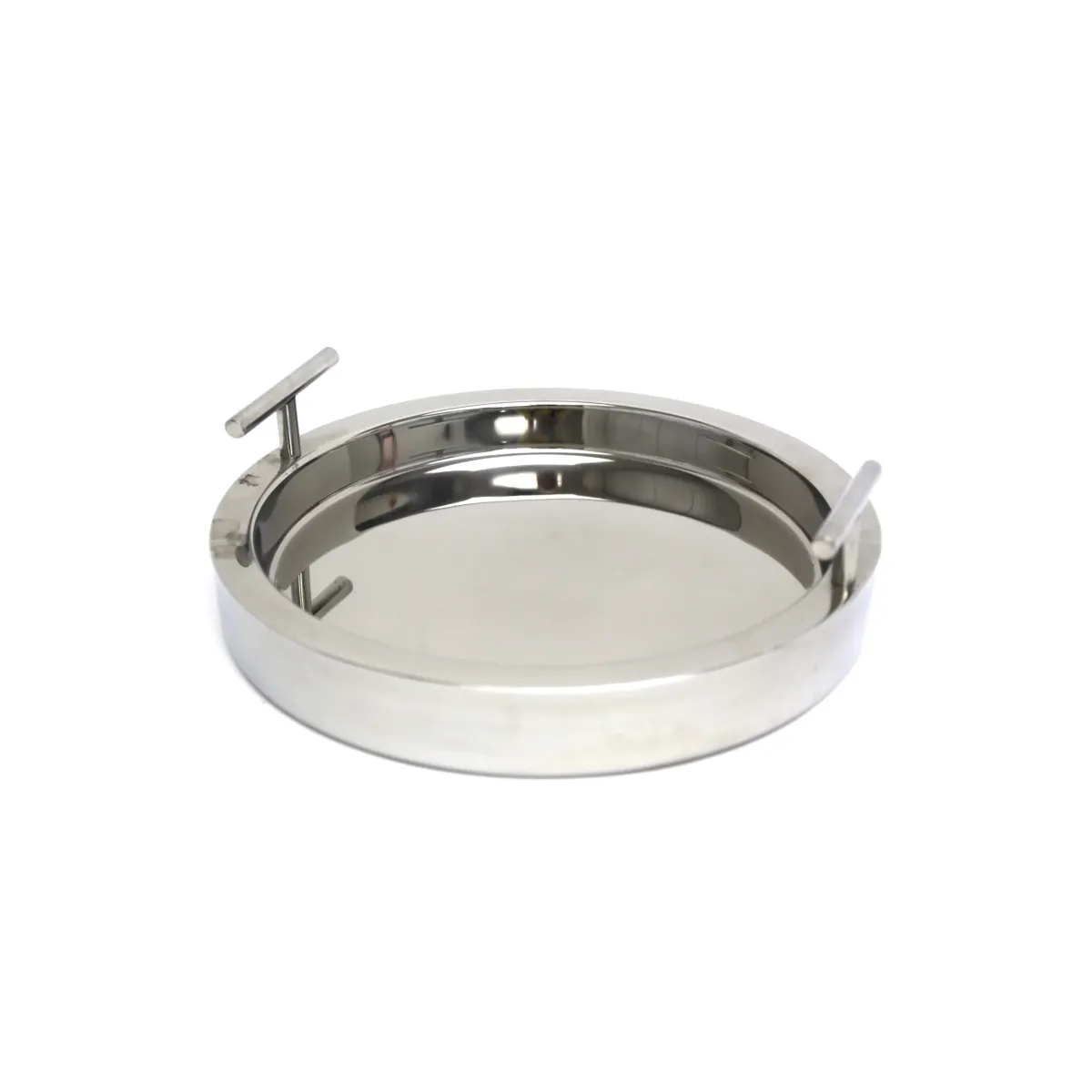 Two Handles Round Double Wall Alu Tray