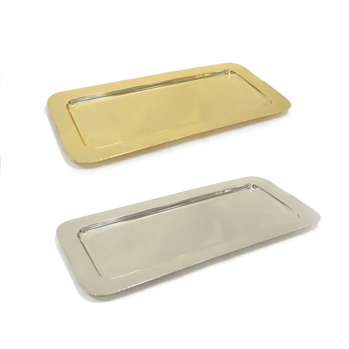 Stainless Hammered Frame Tray