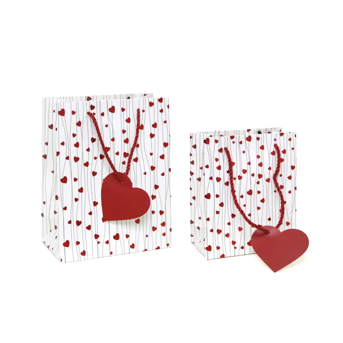 Red Heart Strings Carton Bag for Gifts & Party Favors