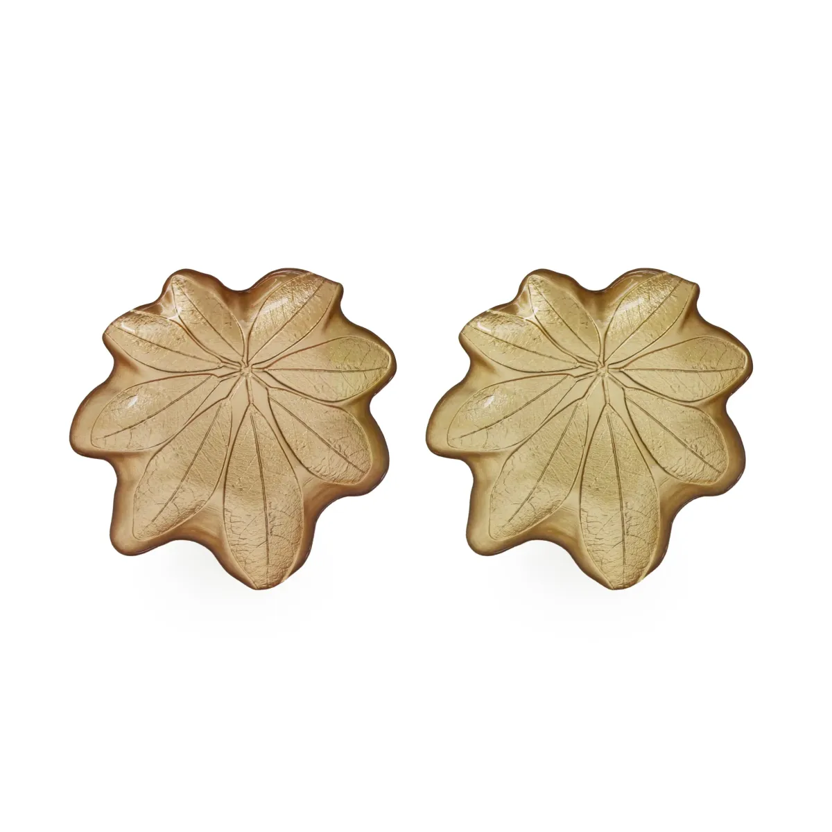 Decorative Leaf Glass Plate