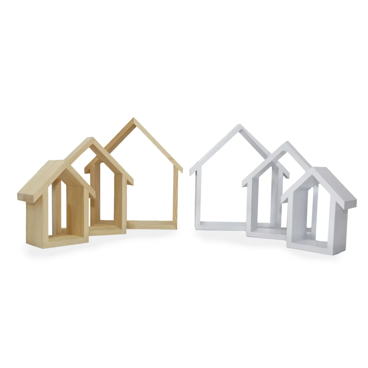 House Shape Wooden Wall Display Box