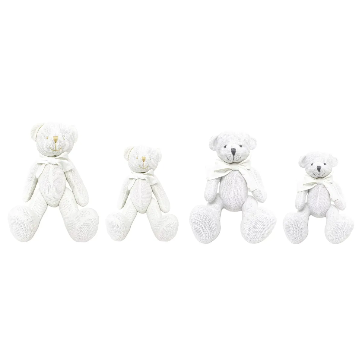 Knit Bear With Bow Tie Plush