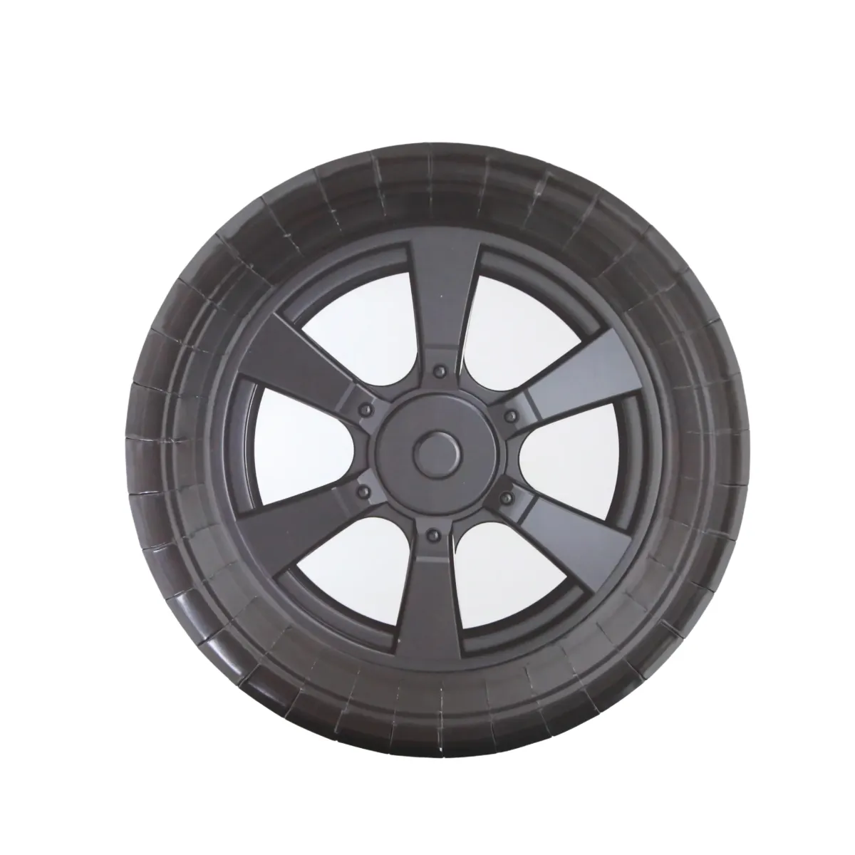 Car Wheel Paper Plates Kids Racing Party Tableware