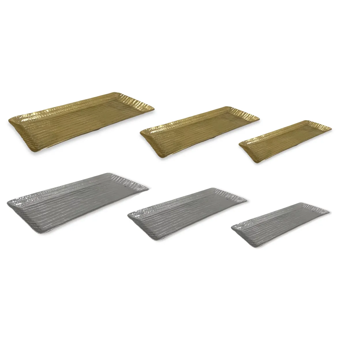 Alu Sparkle Stripes Rect. Plate