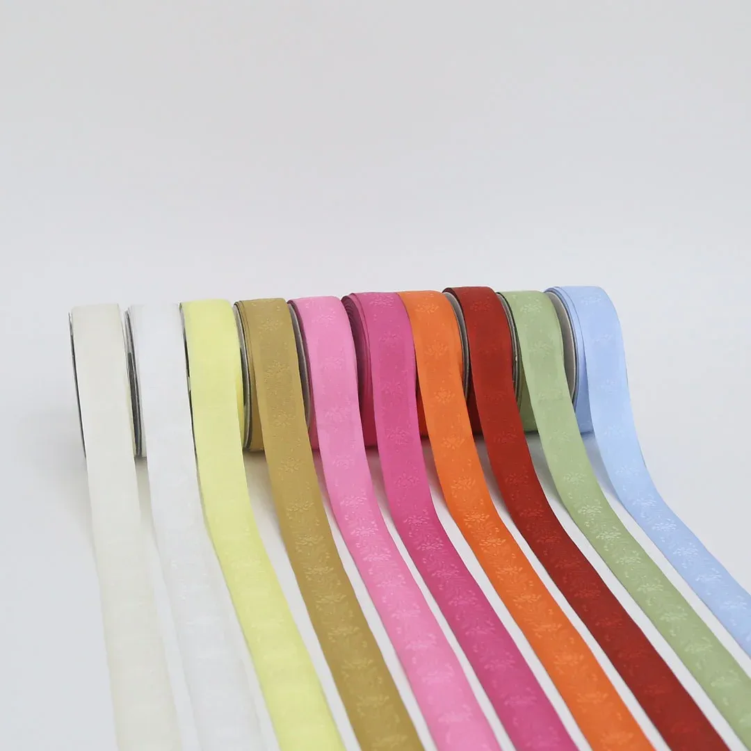 Embossed Flower Pattern Ribbon