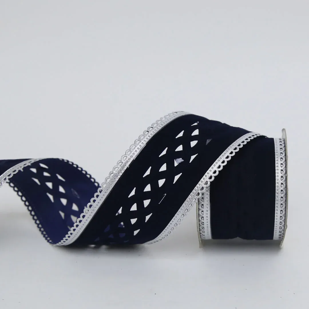 Dark Navy Chamois Ribbon
