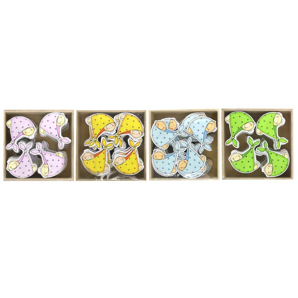 Baby In Pointed Blank Wooden Motif